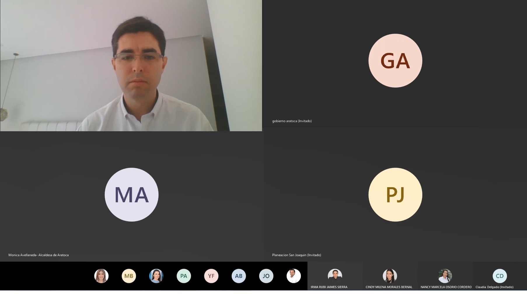 Reunion virtual con alcaldes imagen Reunion virtual con alcaldes